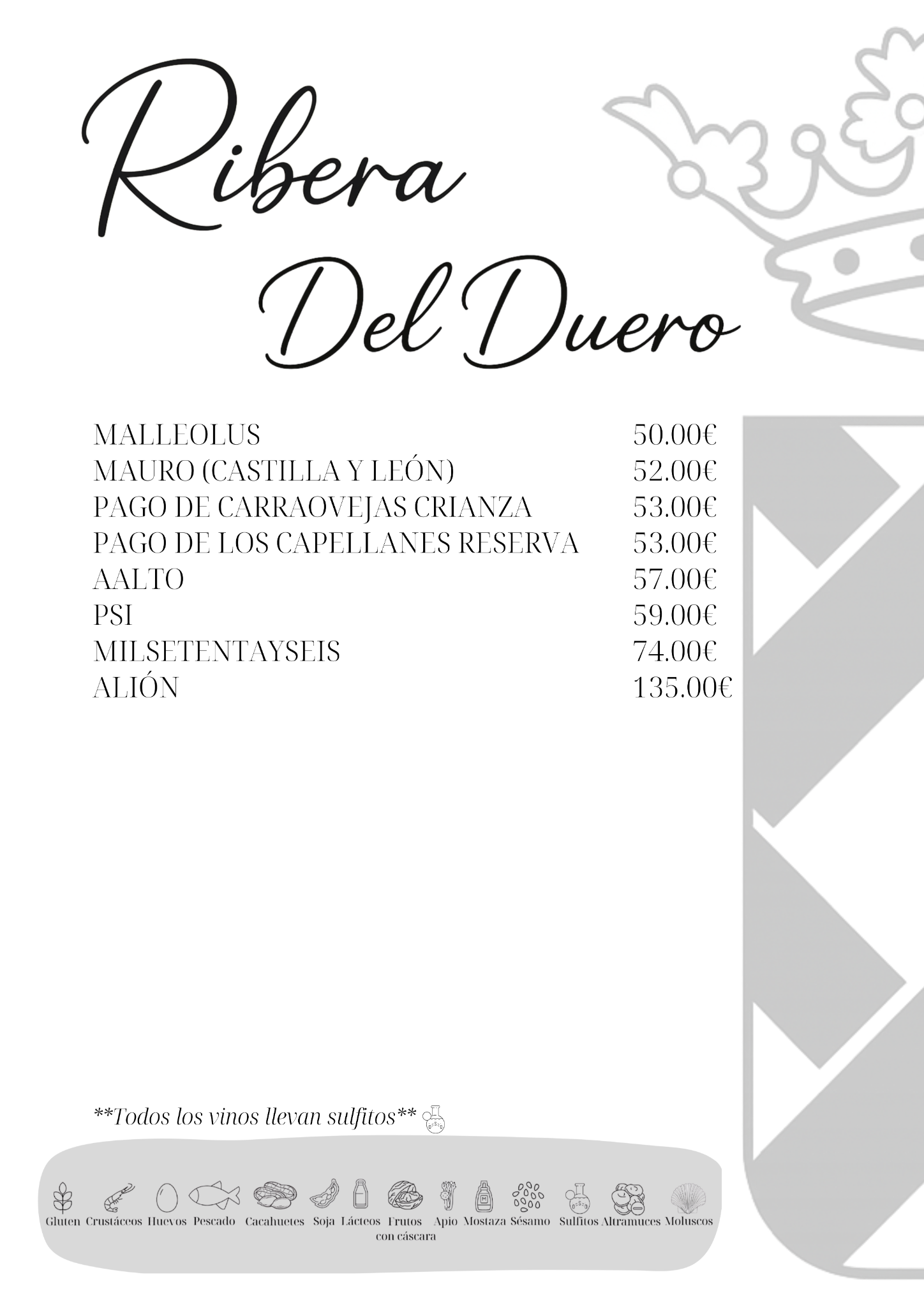 Ribera del Duero - carta